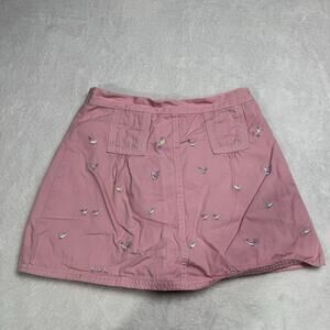 Vtg Gymboree Girls 2005 A Birds Life Line Skirt Skort Pink size 7 Embroidered